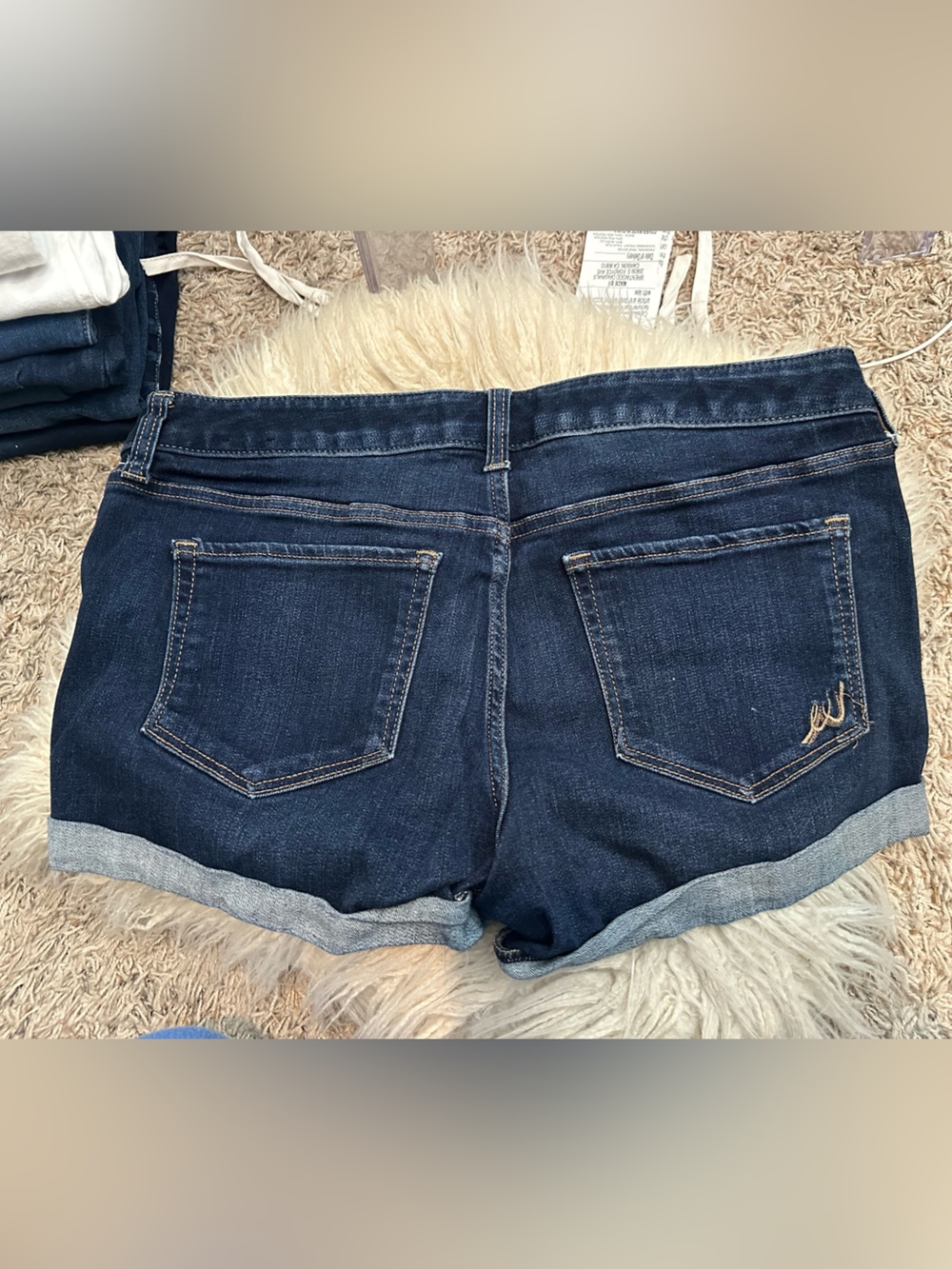 Express Dark Blue Denim Jean Shorts
